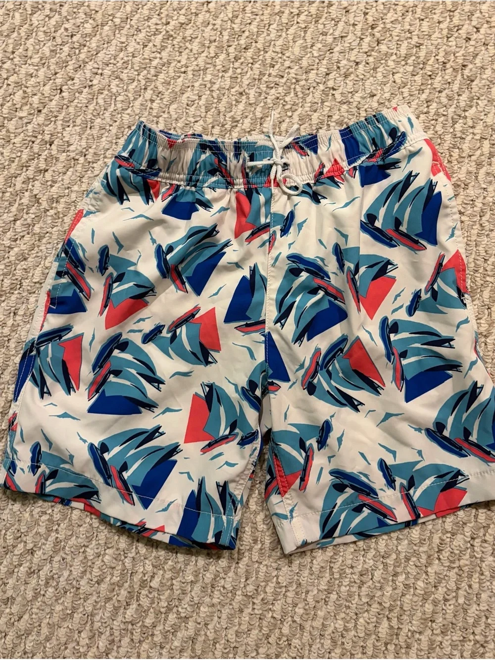 Crewcuts Sailboat Patterned Swim Shorts Boys Sz 12